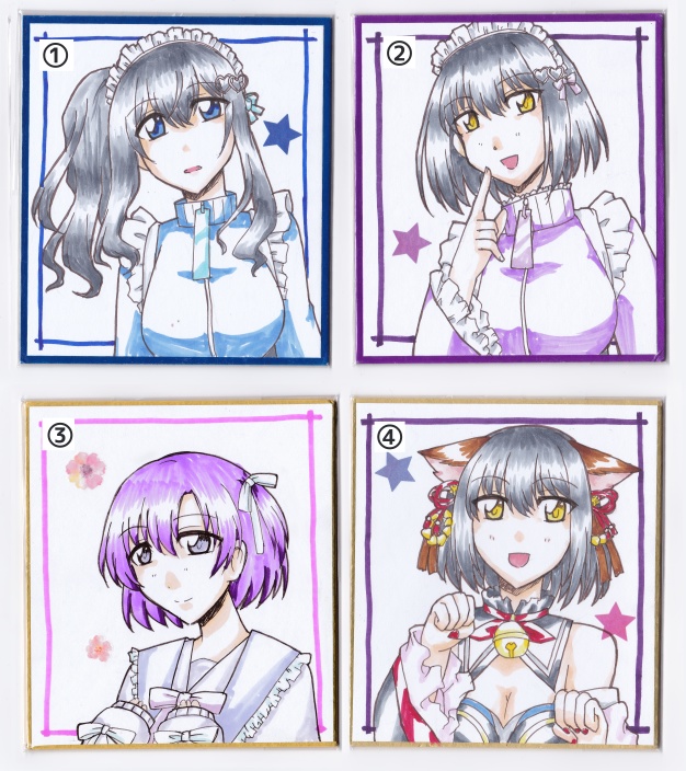 手描きミニ色紙