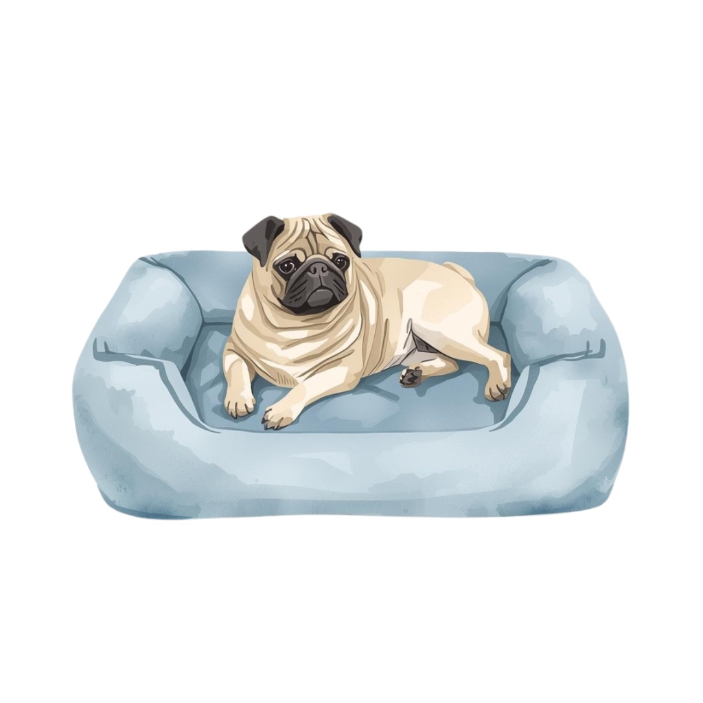 【ワンちゃんシリーズ】パグのクリップアート12.セット