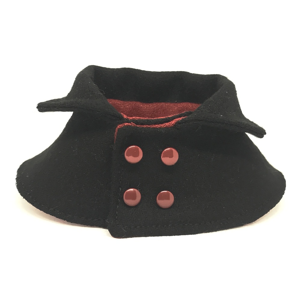 【パペラ用コート】 ♯06 ブラック×ディープレッド(ワイン)