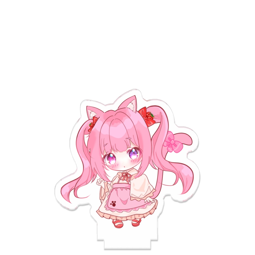 【兎苺むめ1周年/受注生産】記念つながるむめ猫アクスタ