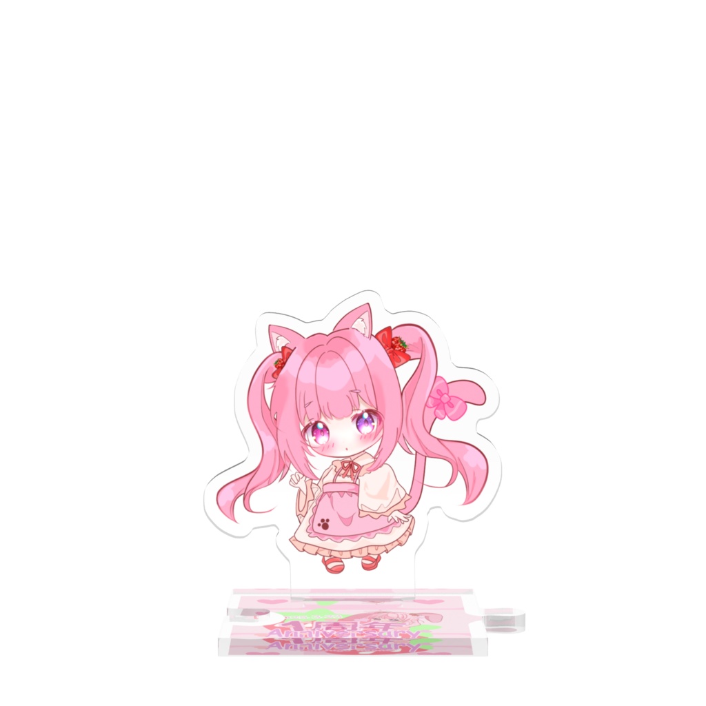 【兎苺むめ1周年/受注生産】記念つながるむめ猫アクスタ