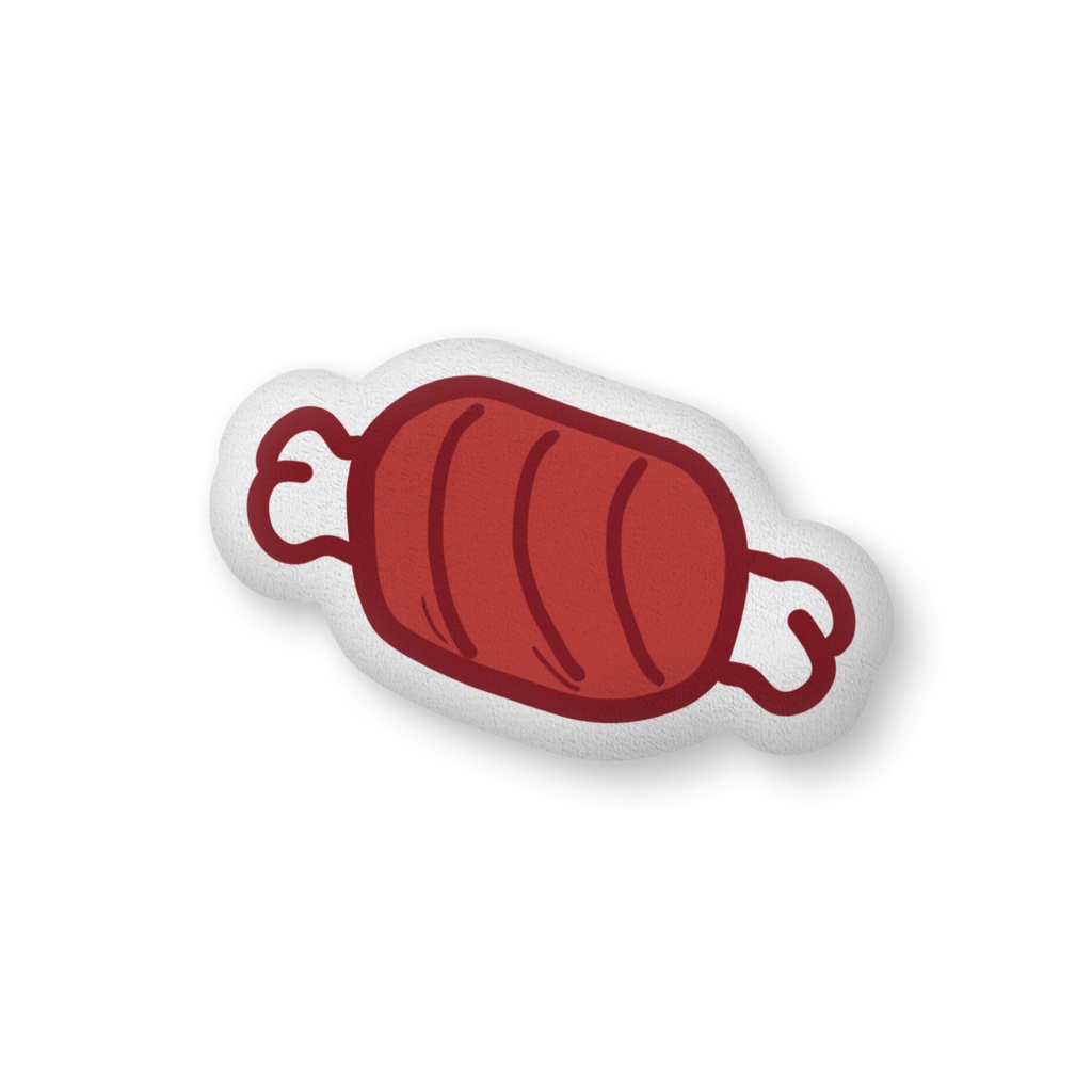 【受注生産】ネタ系!むめ肉🍖ふかふかクッション(中)
