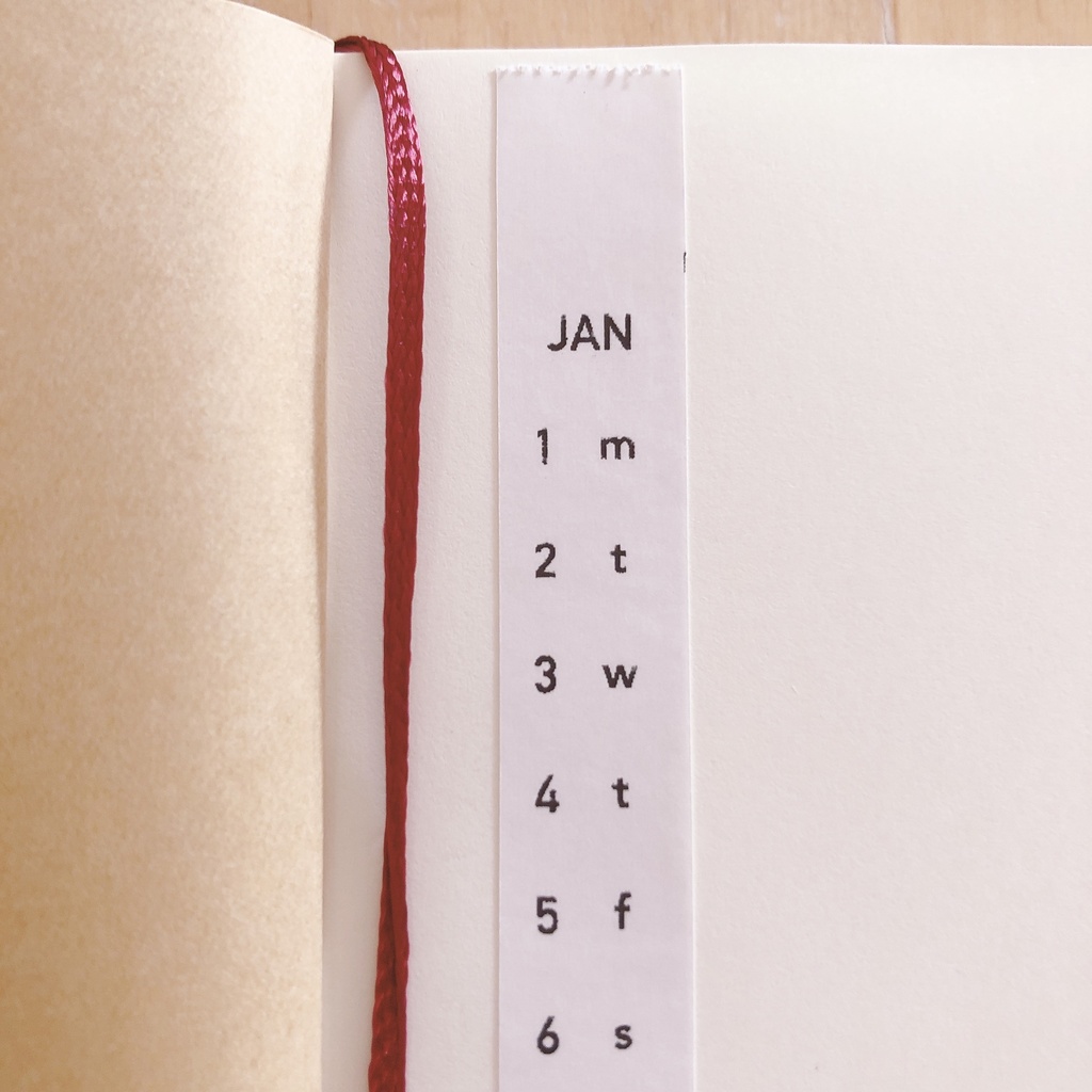 【Phomemo】5ミリ方眼用 日付シール 2024年 (漢字 曜日Ver)