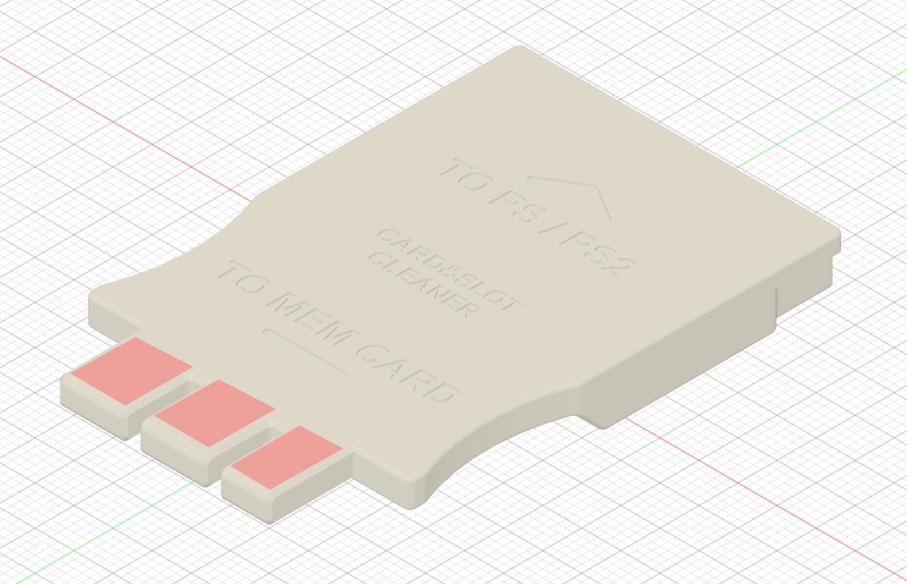 PS用メモリーカード&スロットクリーナー(3Dプリント用データ)