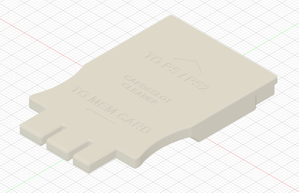 PS用メモリーカード&スロットクリーナー(3Dプリント用データ)