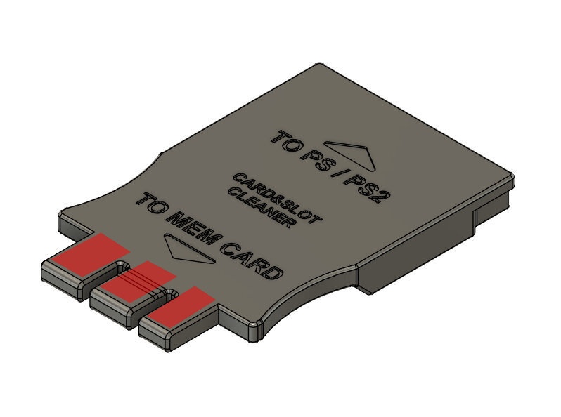 PS用メモリーカード＆スロットクリーナー（3Dプリント用データ）
