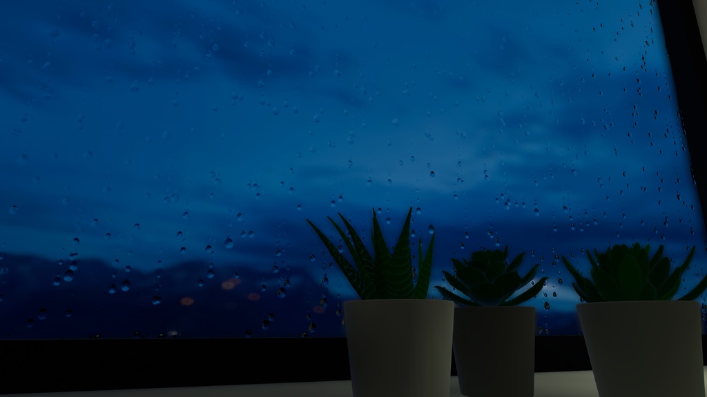 窓辺の雨