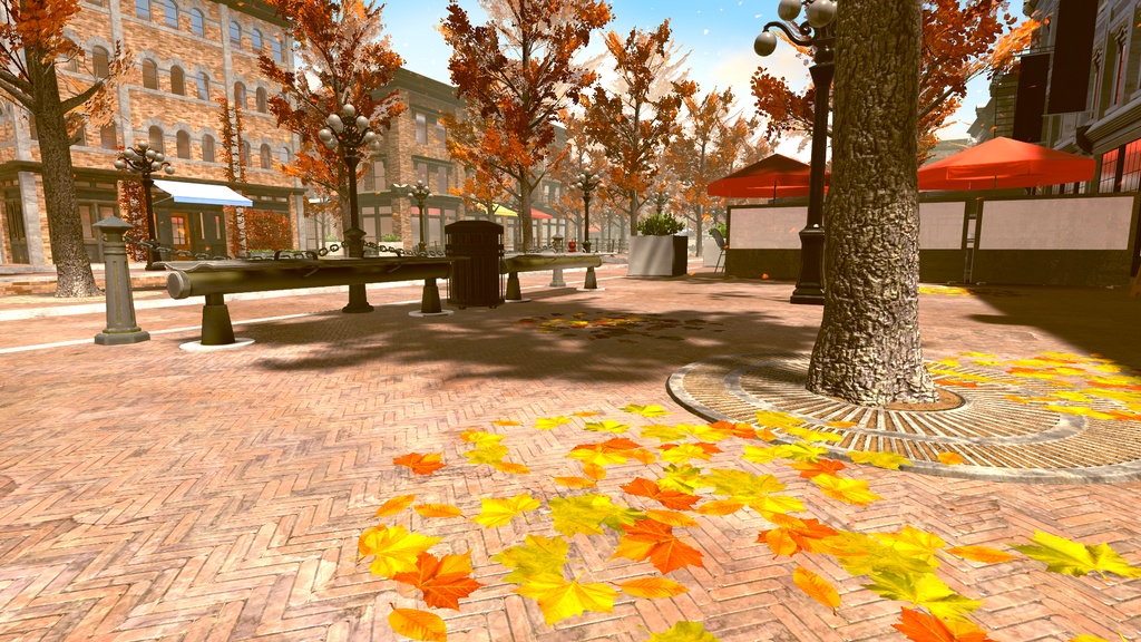 walking on fallen leaves