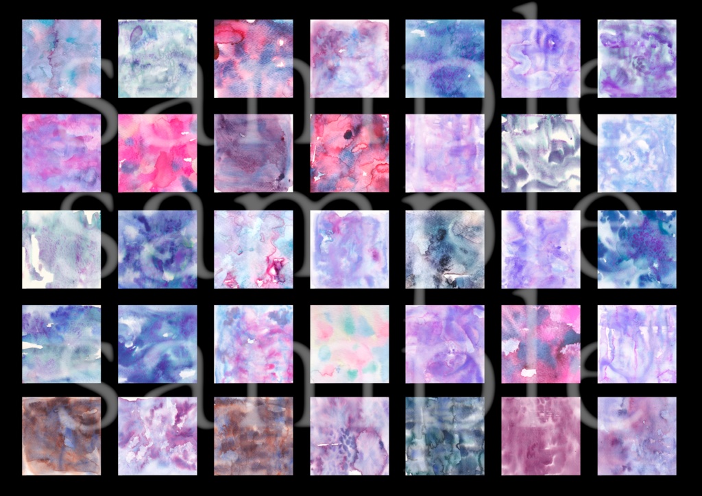 分離色水彩テクスチャセット