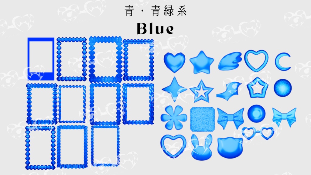 【TRPG・Vtuber向け素材】デコレーションチェキケース風PNG素材