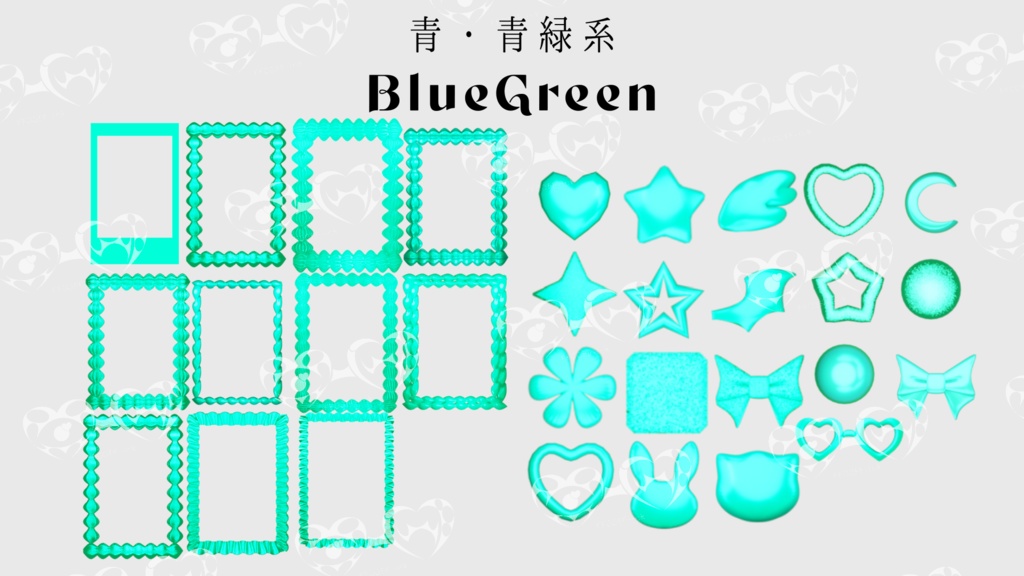 【TRPG・Vtuber向け素材】デコレーションチェキケース風PNG素材