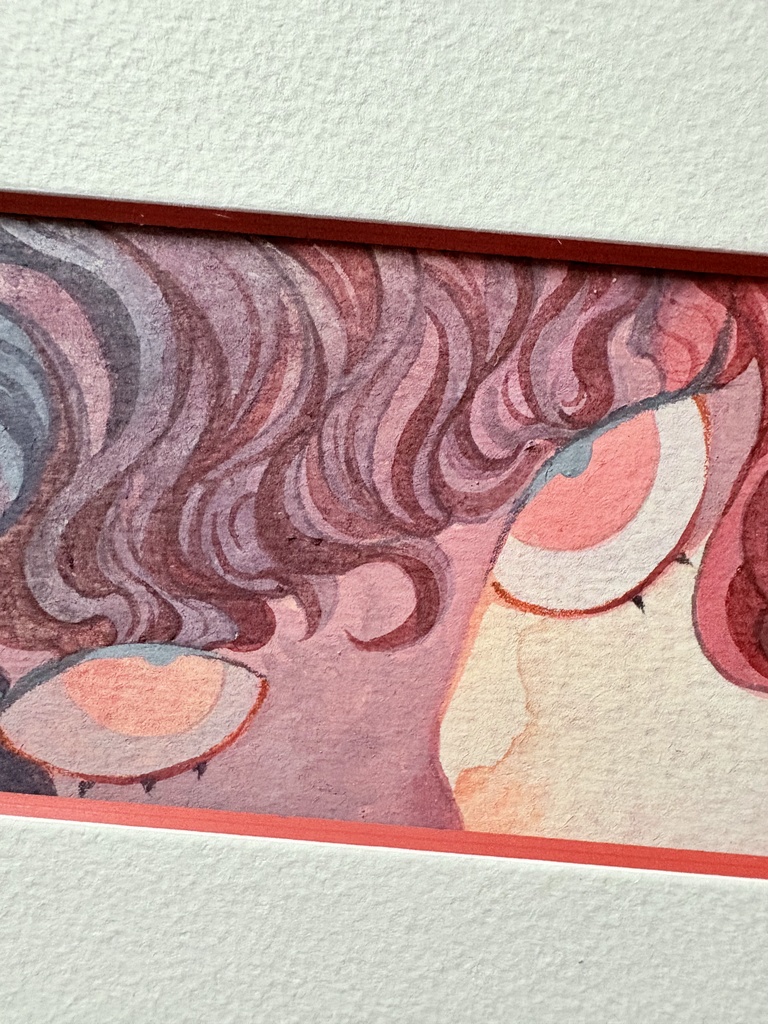 【アナログ原画】マット額装付き水彩原画