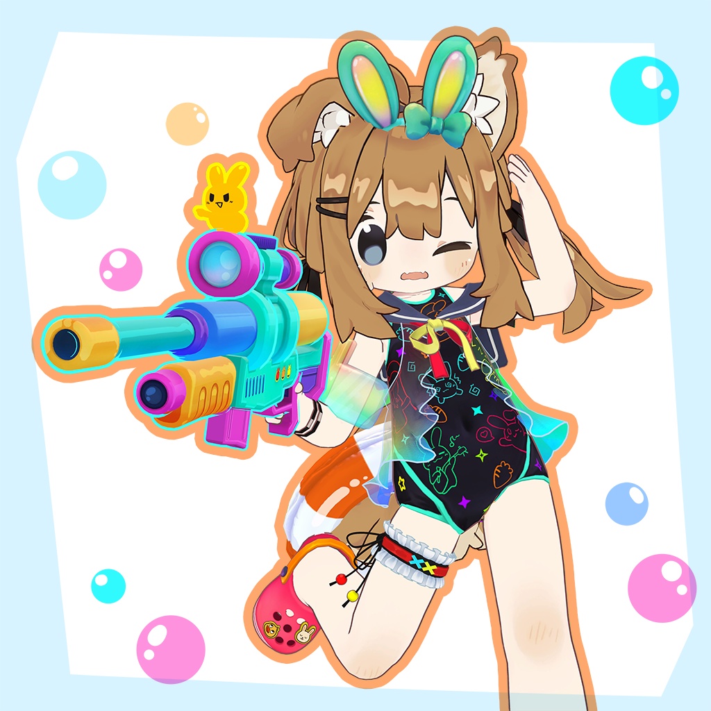 ソーダラビット水着【キプフェル・まめひなた】