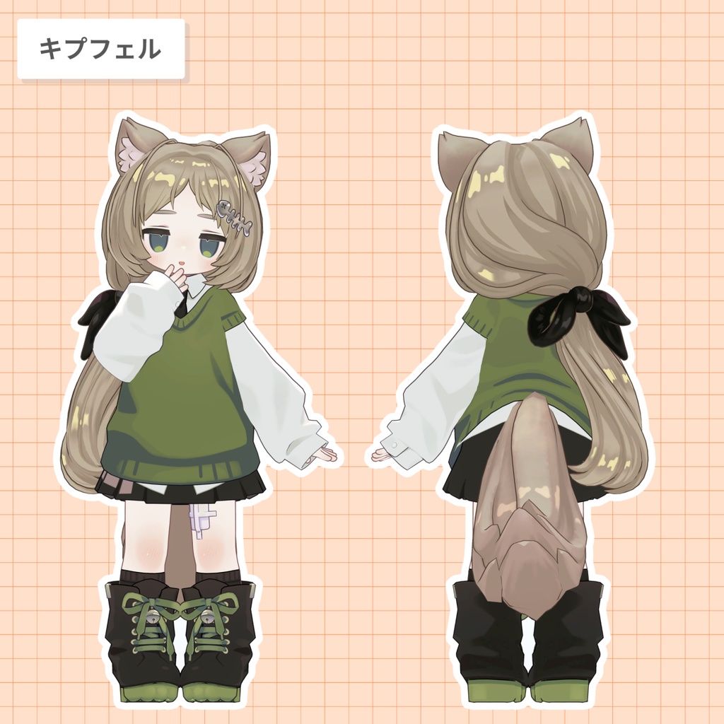 ローポニー・シズカ【25アバター対応 / 3D髪型】