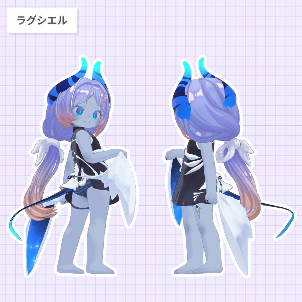 ローポニー・シズカ【25アバター対応 / 3D髪型】