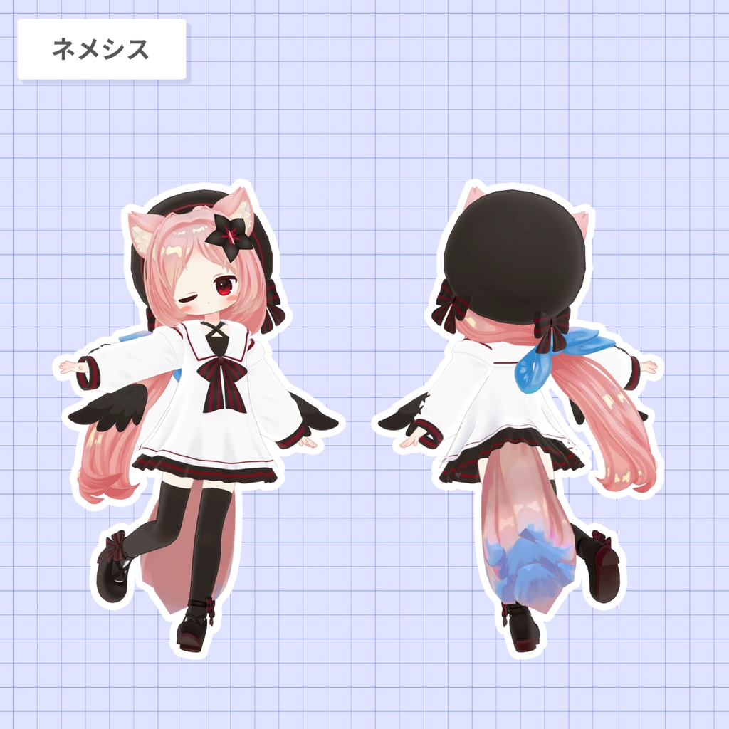 ローポニー・シズカ【25アバター対応 / 3D髪型】