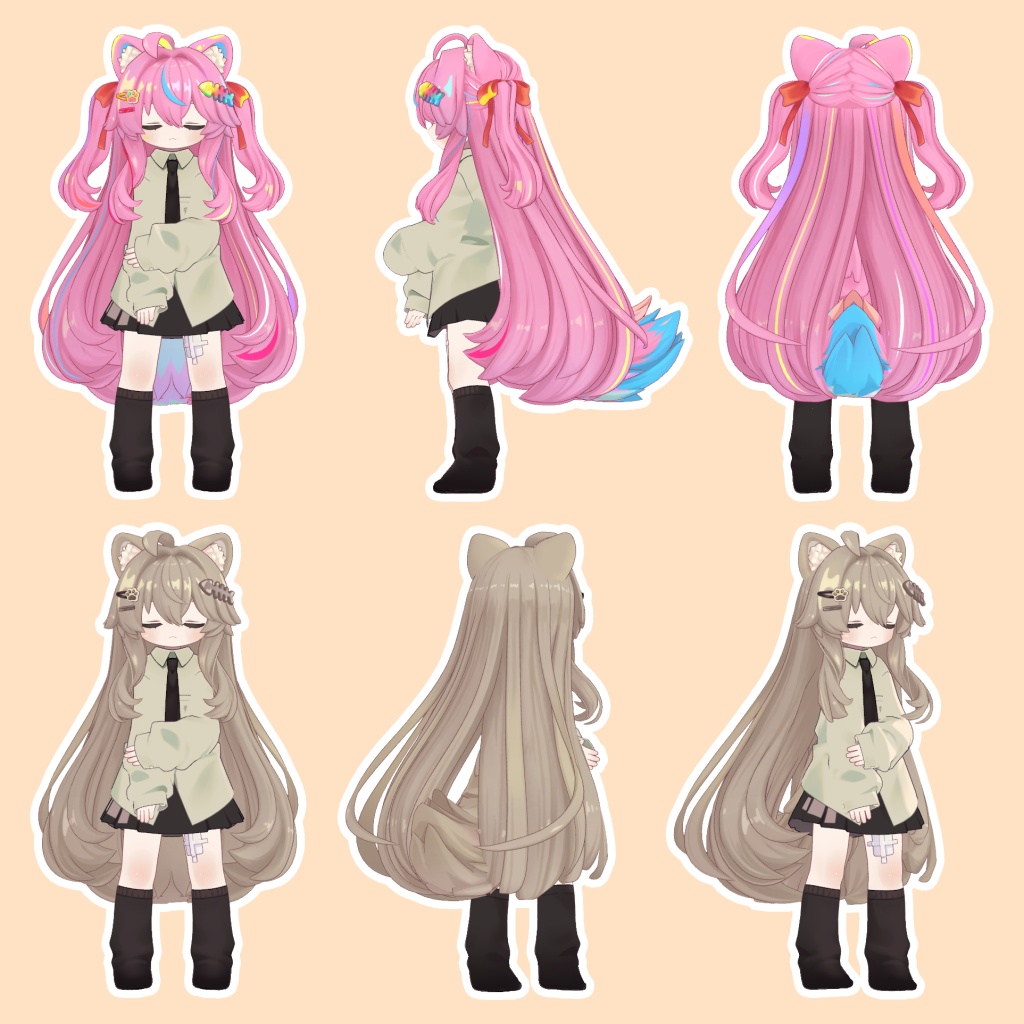 キプさまサイドアップ【23アバター対応 / 3D髪型】