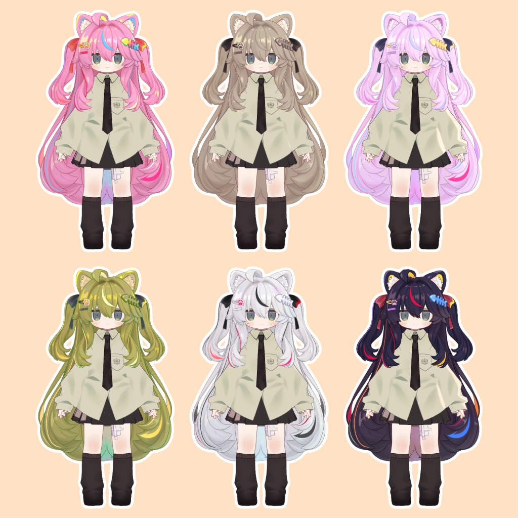 キプさまサイドアップ【23アバター対応 / 3D髪型】