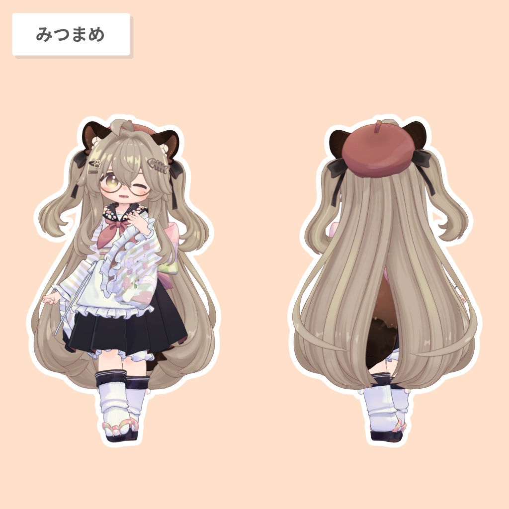 キプさまサイドアップ【23アバター対応 / 3D髪型】