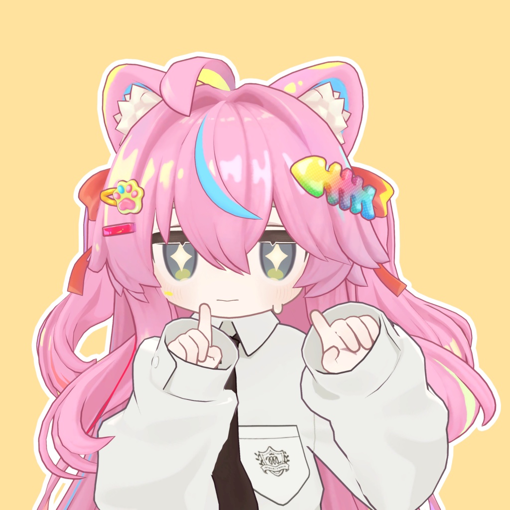 キプさまサイドアップ【23アバター対応 / 3D髪型】