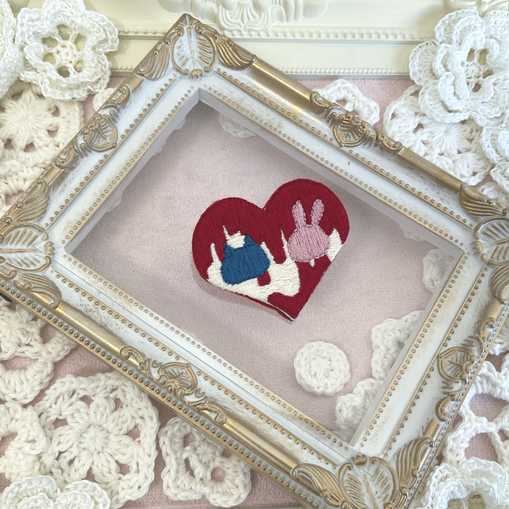 尾宇佐概念ハートブローチ