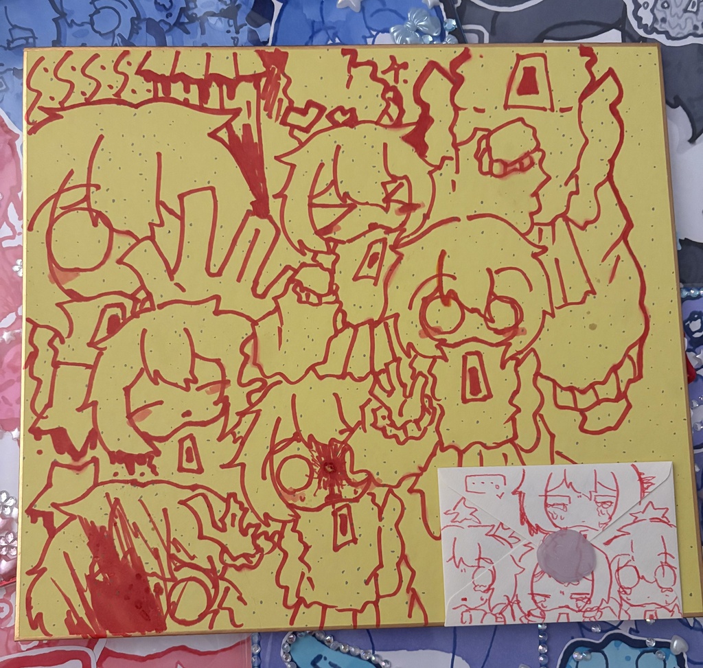色紙原画 暖色OC