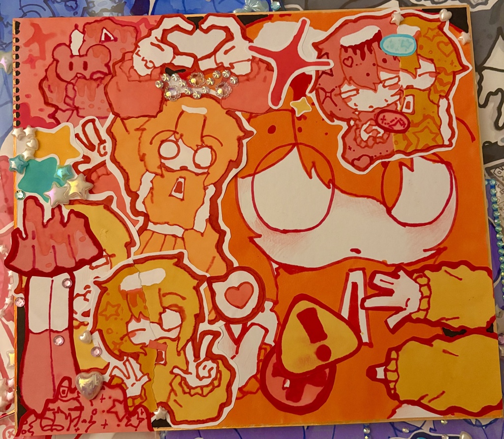 色紙原画　暖色OC