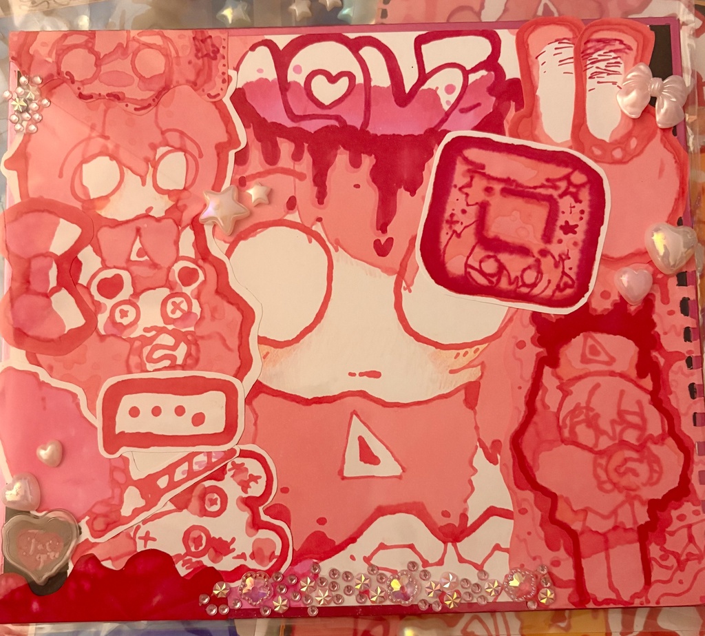 色紙原画 ピンク