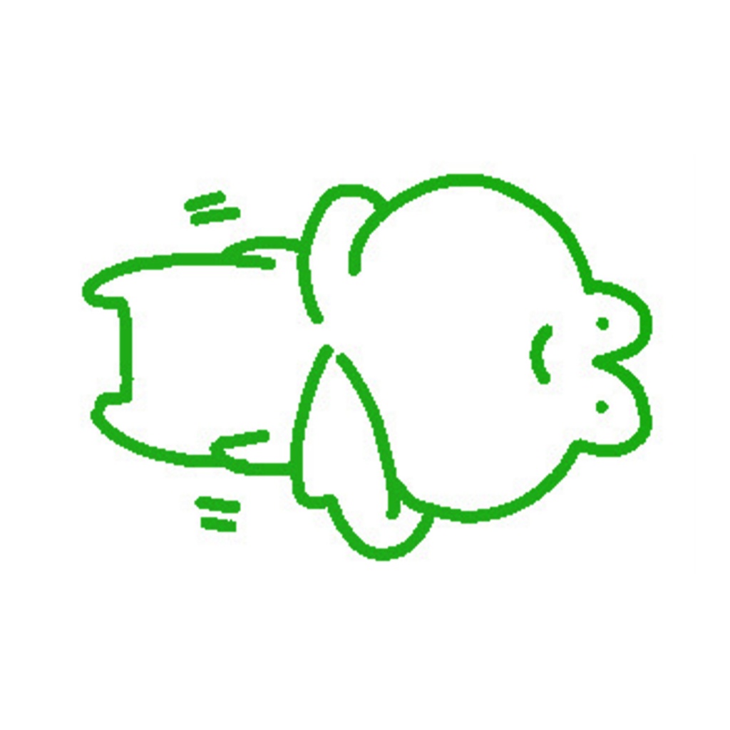 フードかえるステッカー