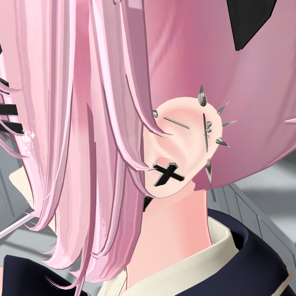 【Vrchat対応】 自由自在ピアス 五種