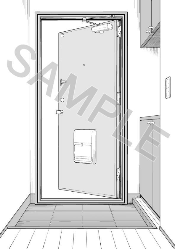 【背景】アパート素材/室内【素材】