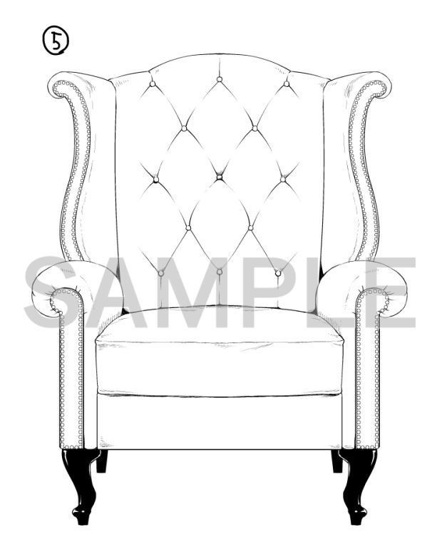 【背景】シングルソファ【素材】