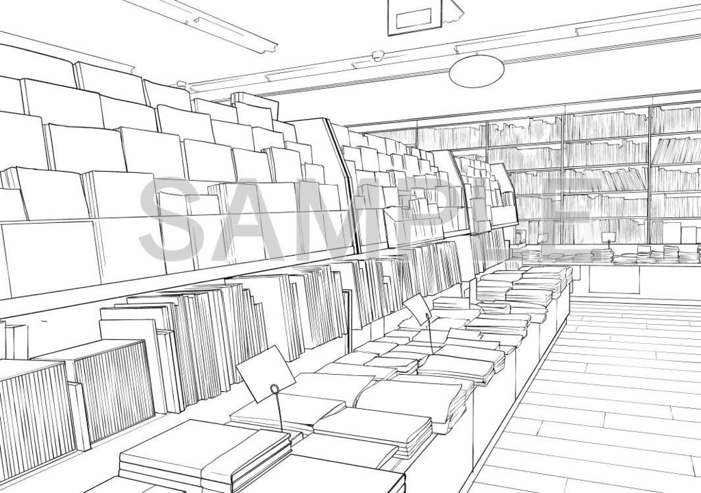 【背景素材】本屋2