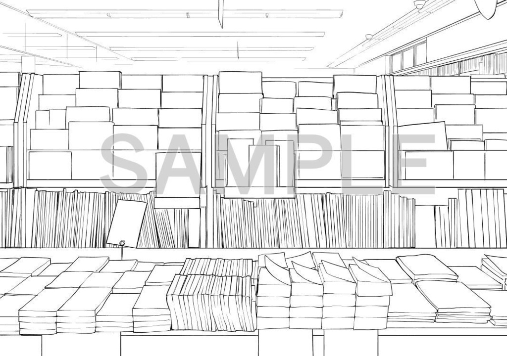 【背景素材】本屋3