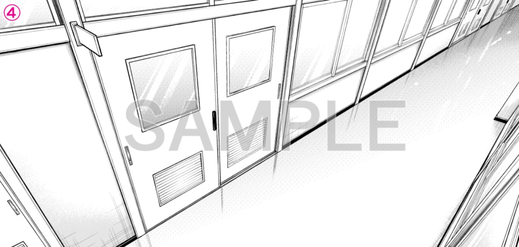【学校素材1】教室廊下・表札