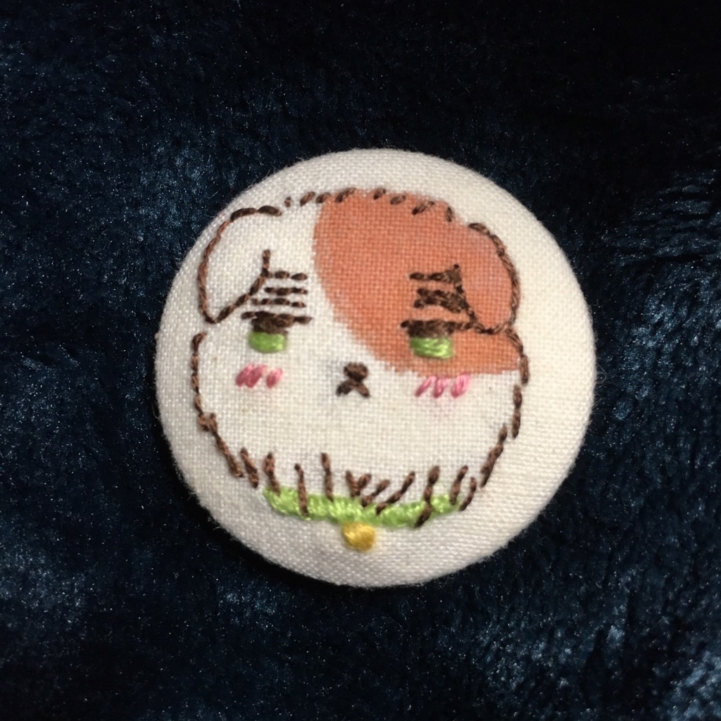 ねこたりあ 刺繍ブローチ