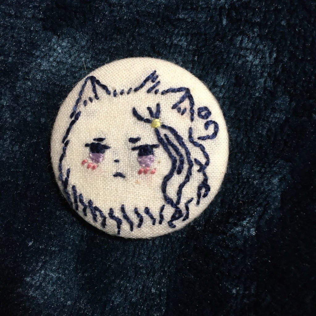 ねこたりあ 刺繍ブローチ ほくおー