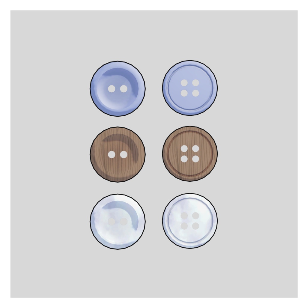 【無料】おおきめボタンピアス