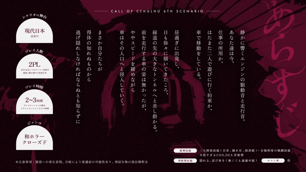 【CoCシナリオ】ソワカの揺籃 SPLL:E193231