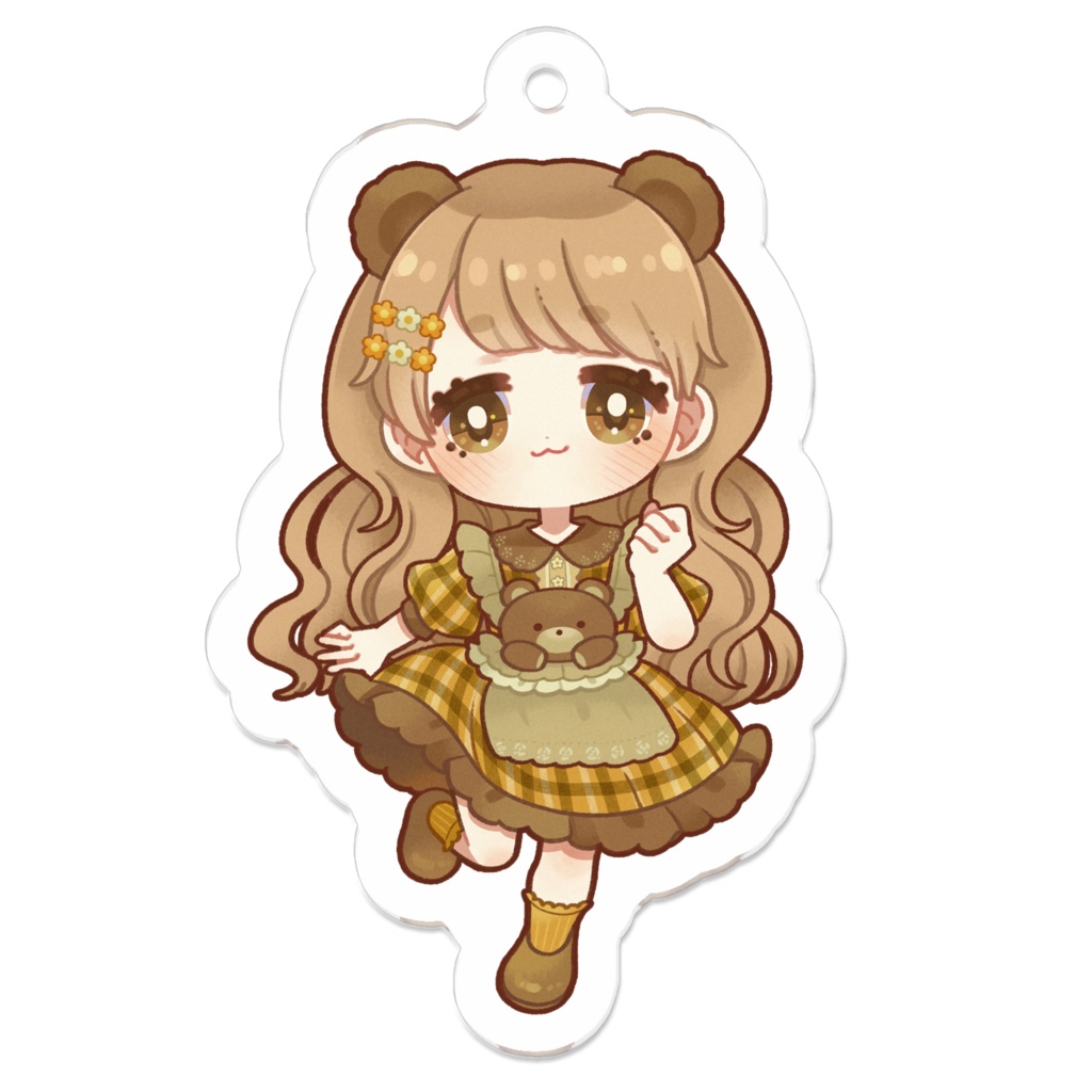 【ぷに】くまエプロン|アクリルキーホルダー