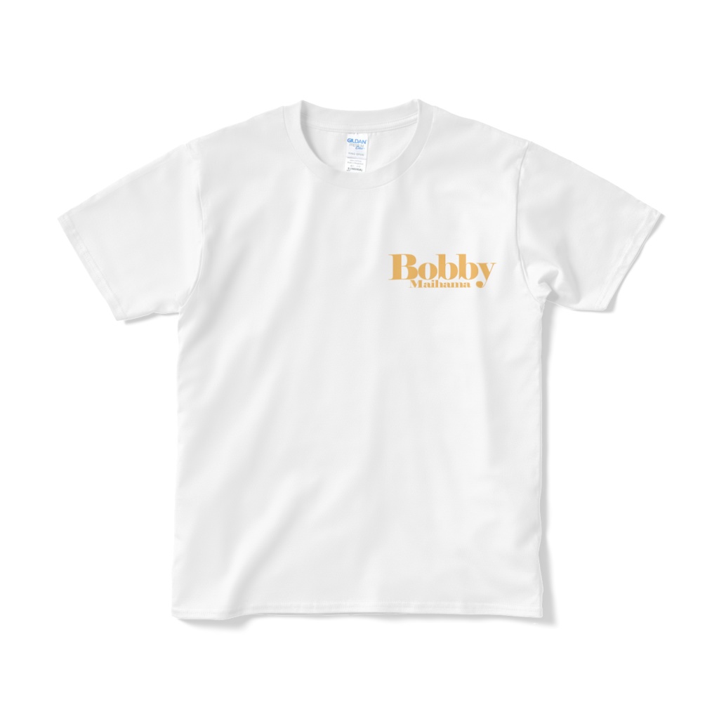 BobbyのTシャツ（ワンポイントロゴ・ライトイエロー）