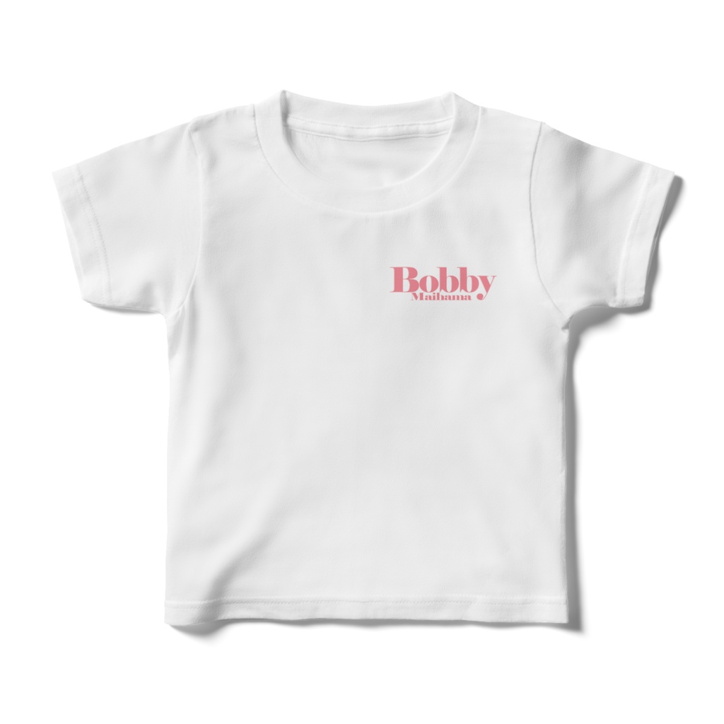 BobbyのキッズTシャツ(ワンポイントロゴ・ピーチ)