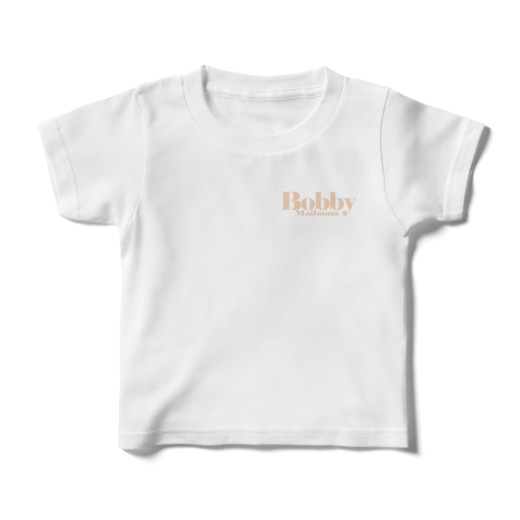 BobbyのキッズTシャツ(ワンポイントロゴ・ナチュラル)