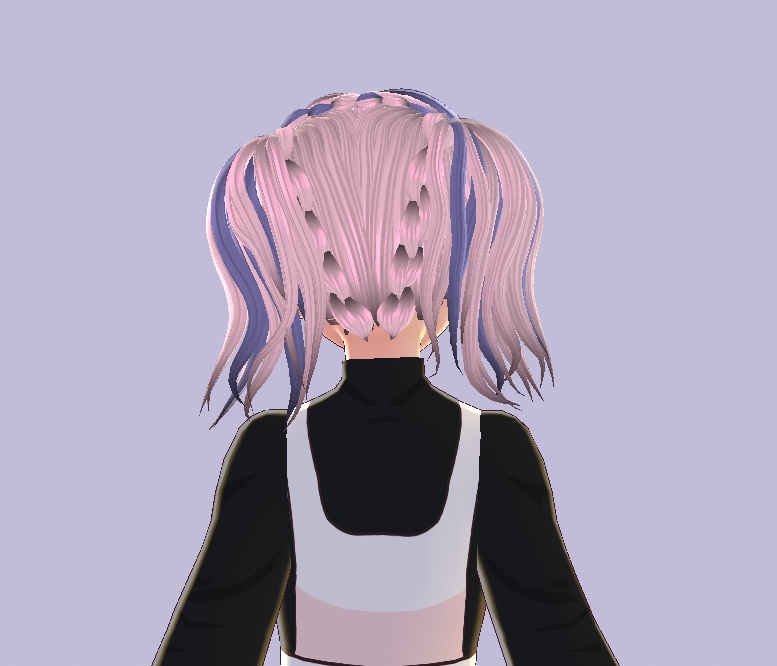 Vroid Hair Pigtails Preset ヘア Texture Accessories