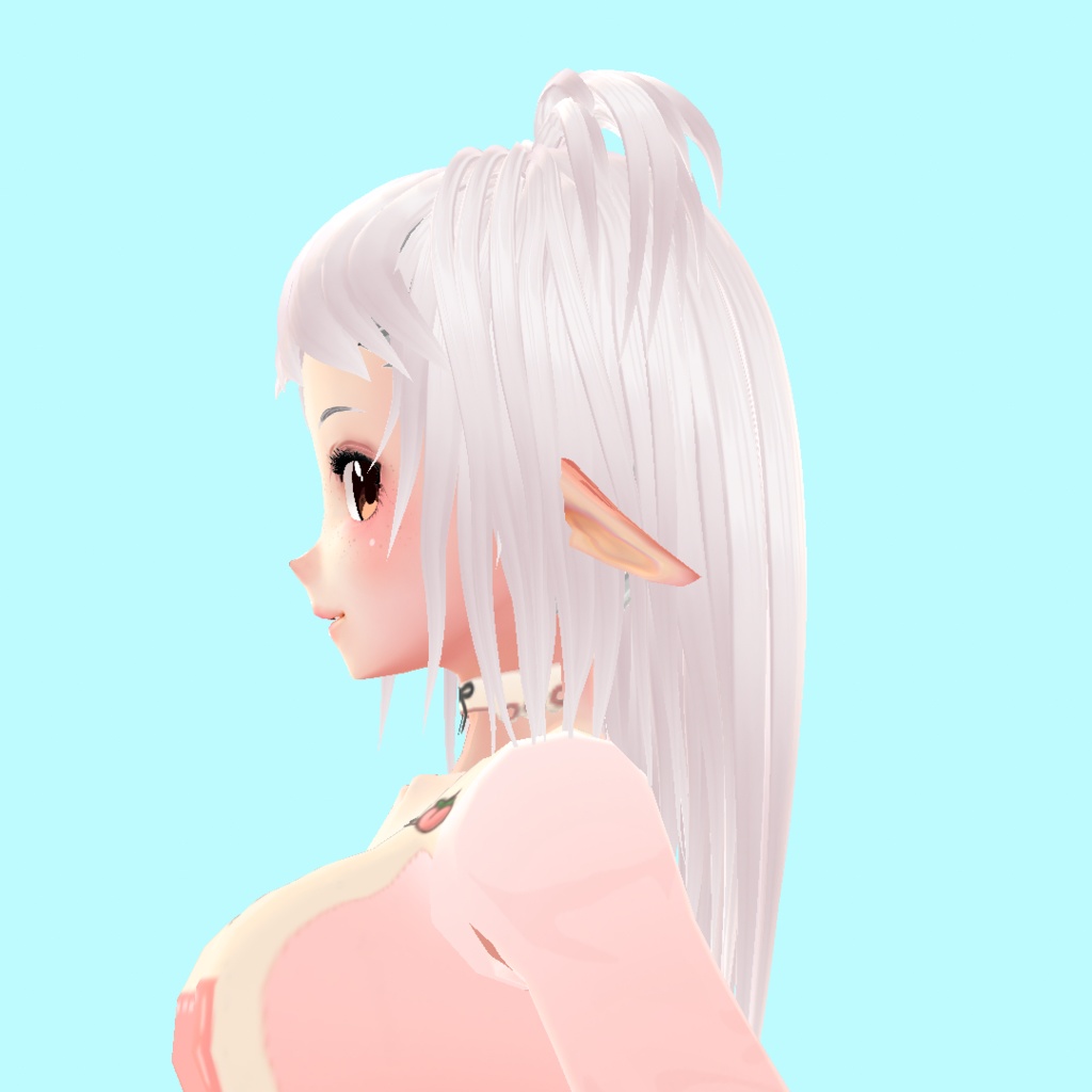 Vroid Hair High Pigtails Preset 1020 ヘア