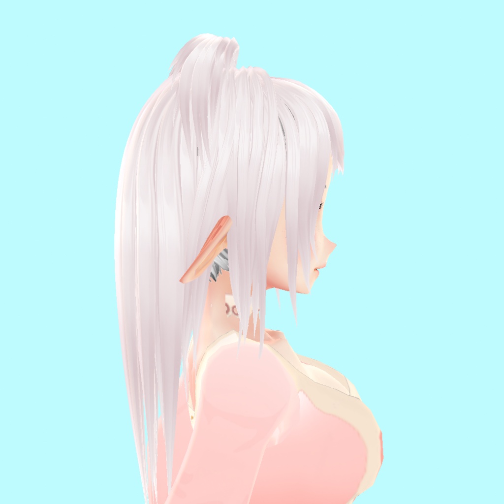 Vroid Hair High Pigtails Preset 1020 ヘア