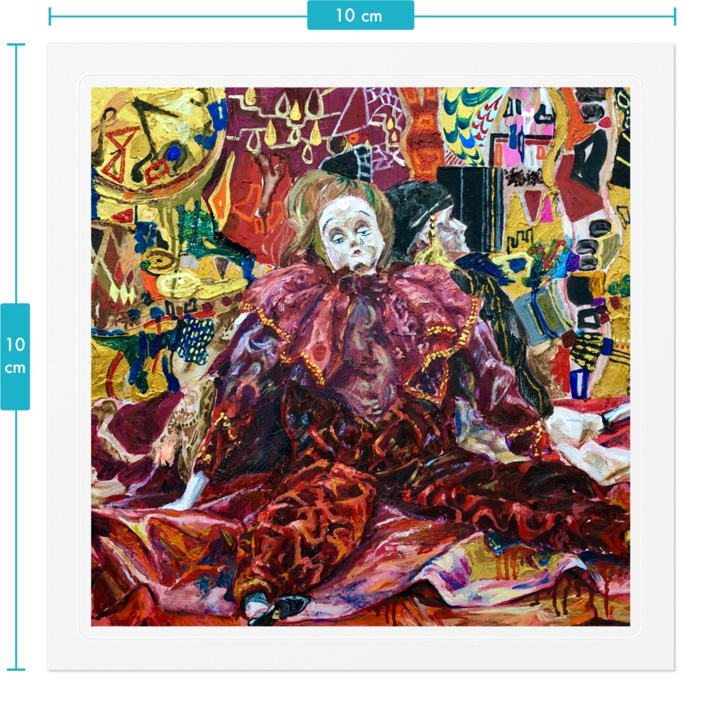 ビスクドールの絵 ステッカー