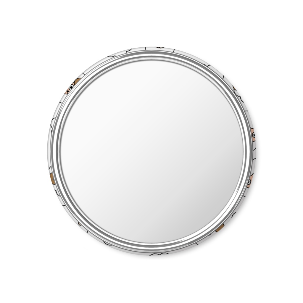 ひつじさん 総柄 缶ミラー