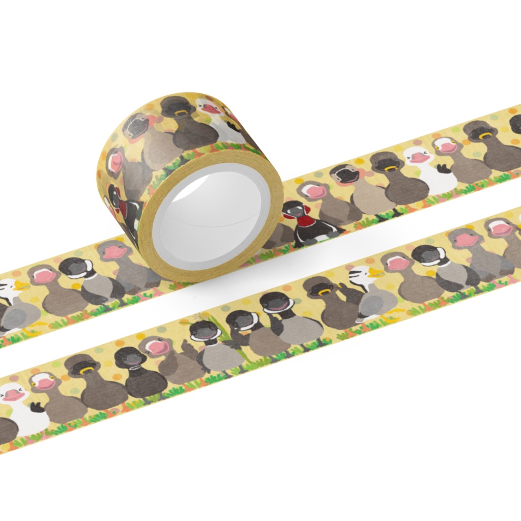 雁が並んだマスキングテープ25mm