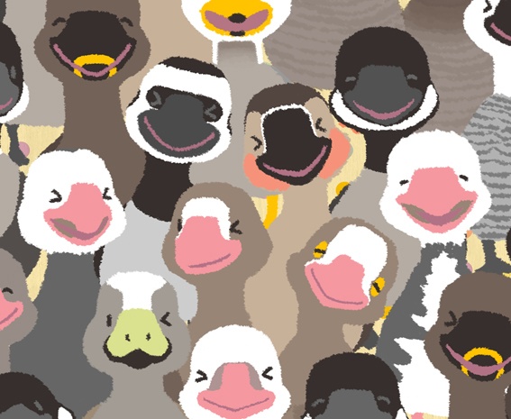 雁がいっぱいケース(iPhone8/7/SE2用)